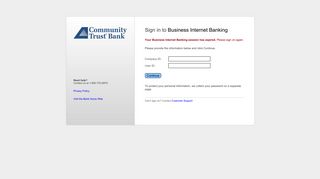 Sign in to Business Internet Banking
