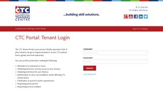 CTC Portal: Tenant Login