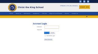 Christ the King School > Admin Login
