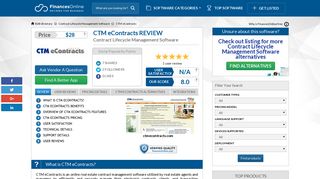 CTM eContracts Reviews: Overview, Pricing and Features