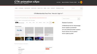 How do I sign in ? - CTN animation eXpo