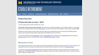 Project Overview | CTools Retirement - U-M ITS