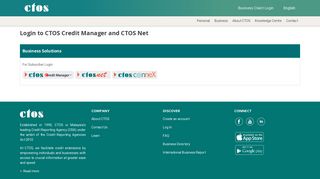 Business Login - CTOS - Credit Manager and CTOS Net