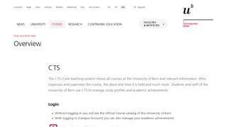 CTS - University of Bern