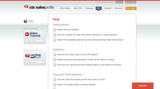 FAQ | CTS Sales Profile
