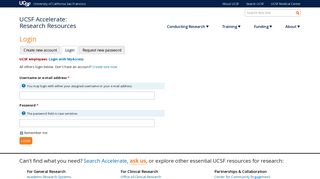 Login | CTSI Services for Researchers - UCSF Accelerate