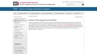 Cancer Trials Support Unit (CTSU) | Investigator Resources | CTEP