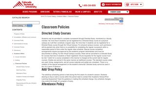 Classroom Policies - Colorado Tech Course Catalog - CTU ...