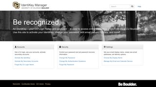 IDM - Identity Manager | University of Colorado at Boulder