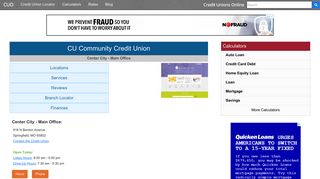 CU Community Credit Union - Springfield, MO - Credit Unions Online