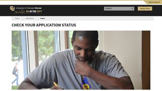 Application Status - CU Denver