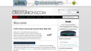 CUES Online University Unveils New Web Site - New Product ...