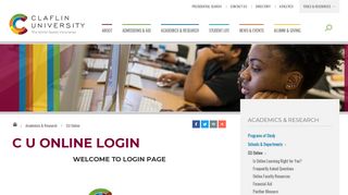 C U Online Login - Claflin University