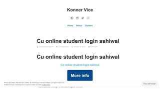 Cu online student login sahiwal – Konner Vice