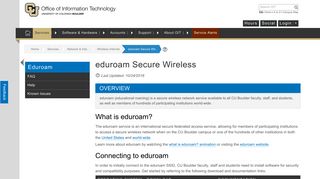 eduroam Secure Wireless | Office of Information Technology