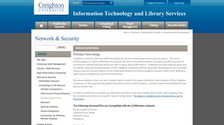 Wireless Networking | Information Technology and Library Services