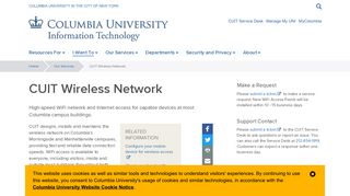 CUIT Wireless Network | Columbia University Information Technology