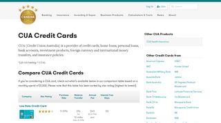 CUA Credit Cards: Review & Compare | Canstar