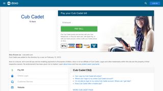 Cub Cadet: Login, Bill Pay, Customer Service and Care Sign-In - Doxo