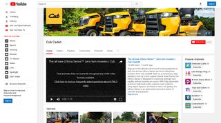 Cub Cadet - YouTube