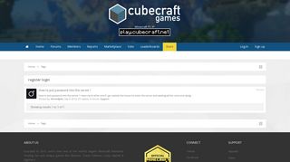 register login | CubeCraft Games