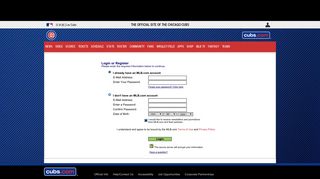 Account Management - Login/Register - Chicago Cubs - MLB.com