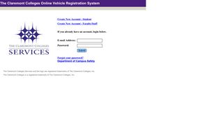 Claremont Colleges Online Vehicle Registration
