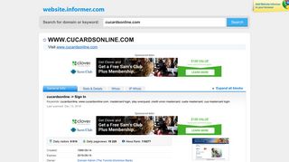 cucardsonline.com at WI. cucardsonline -> Sign In - Website Informer