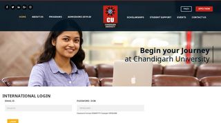International Login - Chandigarh University