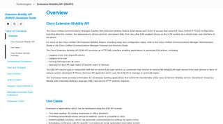 Cisco DevNet: Extension Mobility API (EMAPI) - Latest Version
