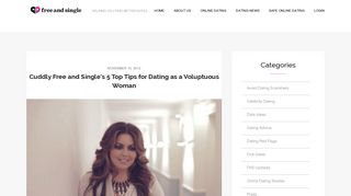 Cuddly Free and Single's 5 Top Tips for Dating as a Voluptuous Woman