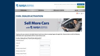 CUDL Dealer Activation | NASA Federal Credit Union