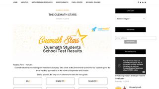 Cuemath students shine in maths test for kids - Cuemath