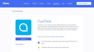 CueThink - Clever application gallery | Clever