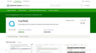 CueThink Review for Teachers | Common Sense Education