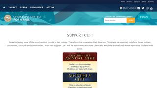 Support CUFI - Christians United for Israel
