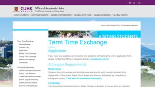 Application | Office of Academic Links - OAL CUHK