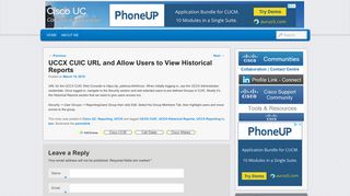 UCCX CUIC URL and Allow Users to View Historical Reports | Cisco UC