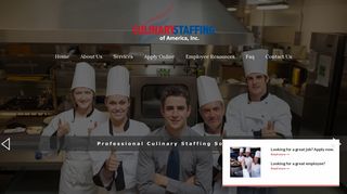 Culinary Staffing America, Inc. - Food Service Professionals