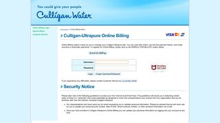 Culligan-Ultrapure - Online Billing