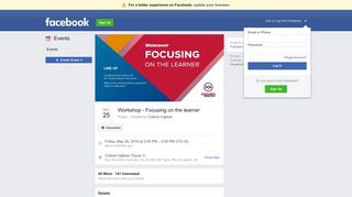 Workshop - Focusing on the learner - Facebook