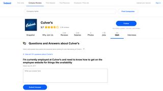 I'm currently employed at Culver's and need to know how to get on the ...