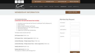 Columbus Golf Membership Information - Cumberland Trail Golf Club