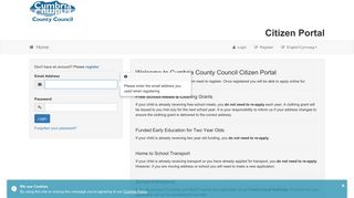 Citizens Portal - Logon - Cumbria County Council