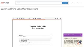 Cummins Online Login User Instructions - PDF - DocPlayer.net