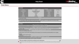 QuickServe Online Help Desk | Ticket Status