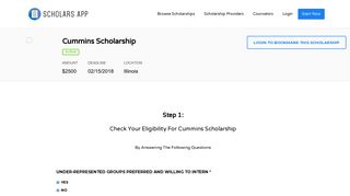 Cummins Scholarship - Are You Qualified? - Scholars App