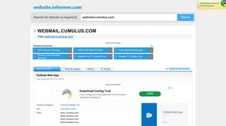 webmail.cumulus.com at WI. Outlook Web App - Website Informer