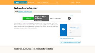 Web Mail Cumulus (Webmail.cumulus.com) - Outlook Web App
