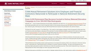 CUNA Mutual Retirement Solutions Joins Employers and Financial ...